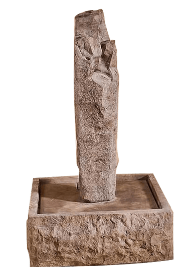 Sedona Rock Outdoor Cast Stone Garden Fountain-Large Fountain Tuscan